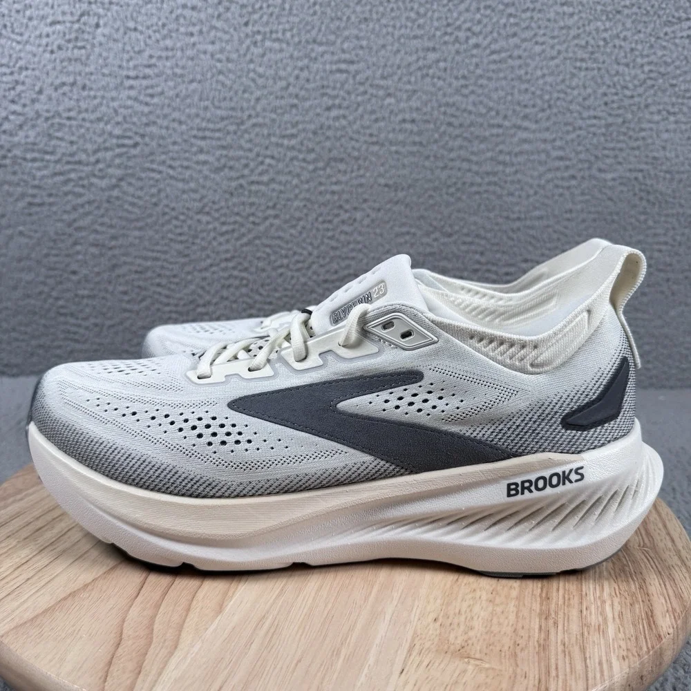 Brooks Glycerin 23 Mens 11 D Coconut Bleached Sand Grey Road Running Shoes - Picture 4 of 12